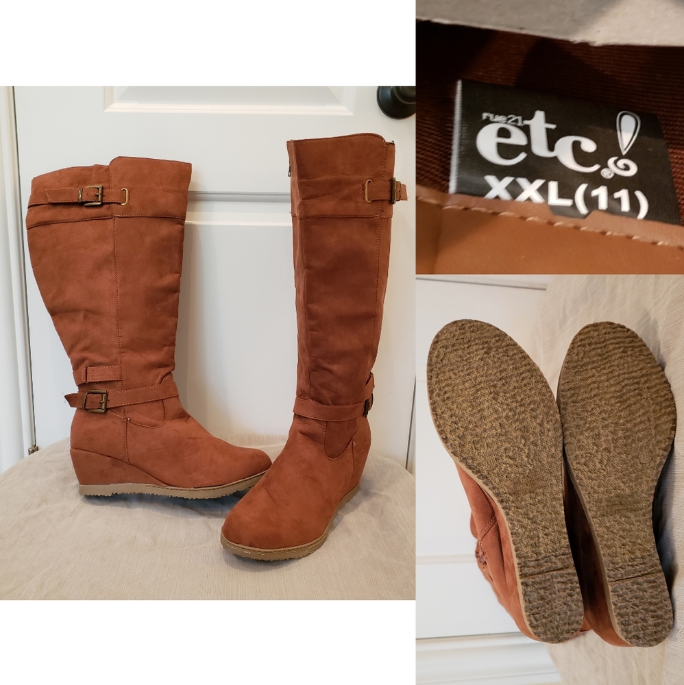 Rue21 Brown Buckle Boots- Size 11